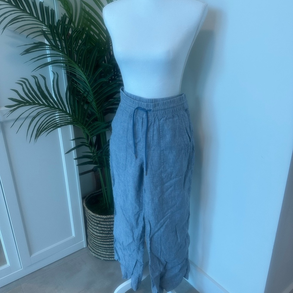 Athleta Blue Linen pant